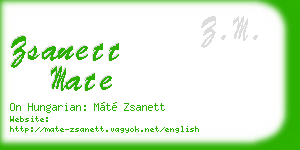 zsanett mate business card
