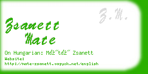 zsanett mate business card